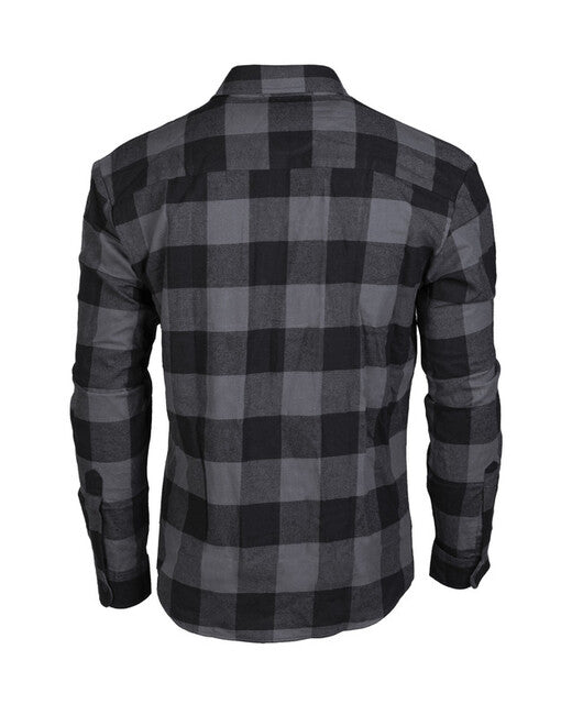 Mil-Tec Flannel Shirt Light, Black/Grey