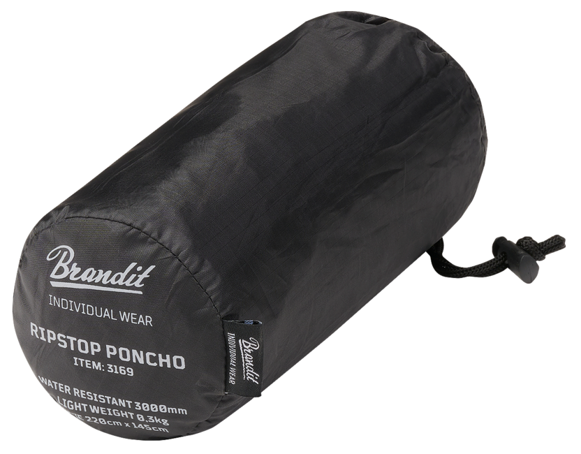 Brandit Ripstop Poncho, Black