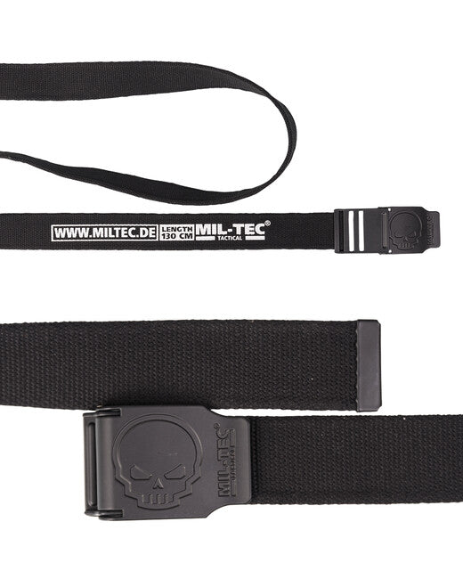 Mil-Tec Buckle Skull 40mm Black Belt