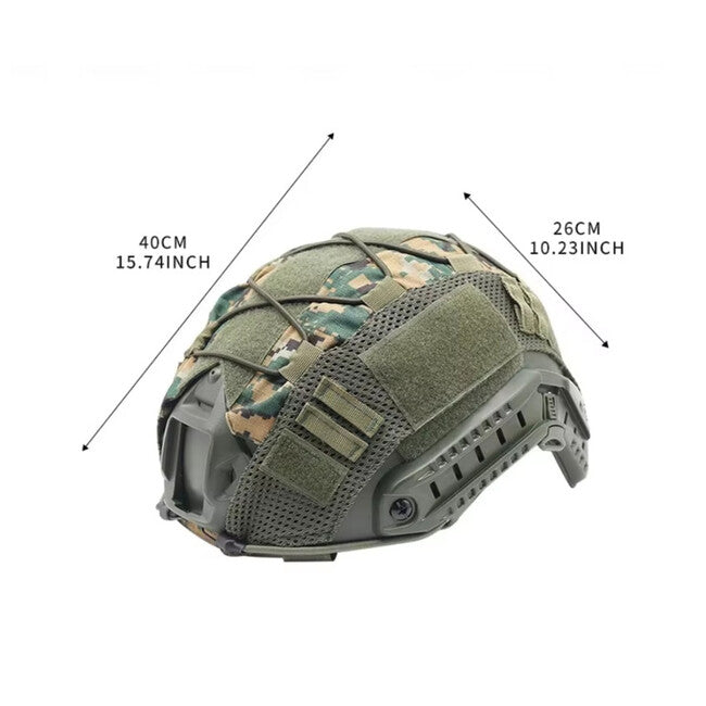 Leguon Warder Tactical Helmet Cover, Digital Woodland
