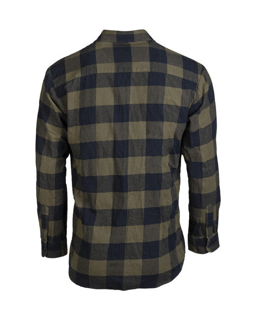 Mil-Tec Flannel Shirt Light, Black/Olive