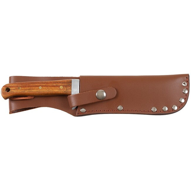 MFH BW Paratrooper Knife, Wood Handle, with Sheath