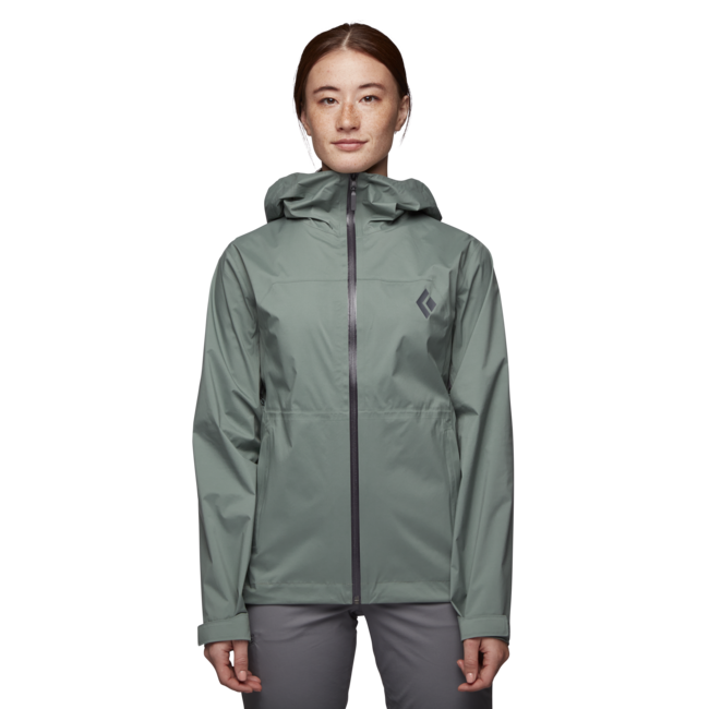 Black Diamond Women's Stormline Stretch Rain Shell, Laurel Green