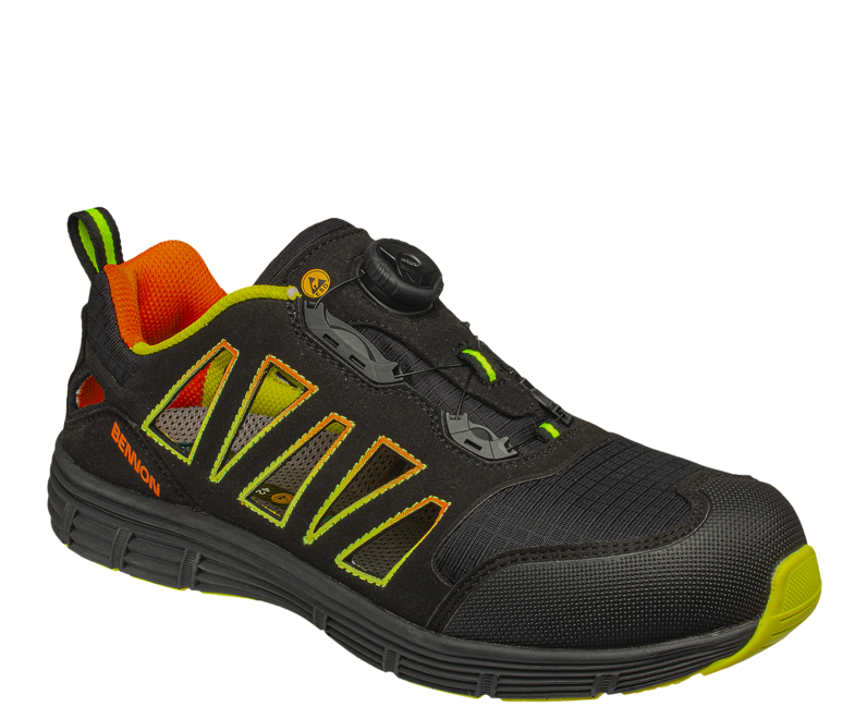 Bennon REBEL S1P ESD ATOP Low Sports Work Shoes, Green