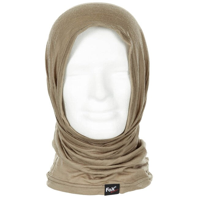 Fox Outdoor Neck Gaiter, Merino Lite, Coyote Tan