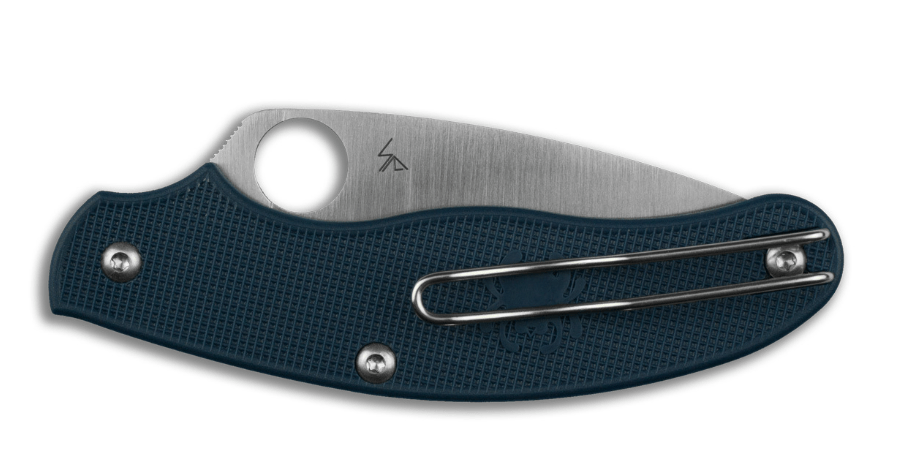 Spyderco UK Penknife Folding Knife, 7.5cm, Navy Blue