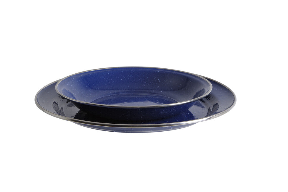 Origin Outdoors Enamel Plate, Navy Blue, 20 cm Deep