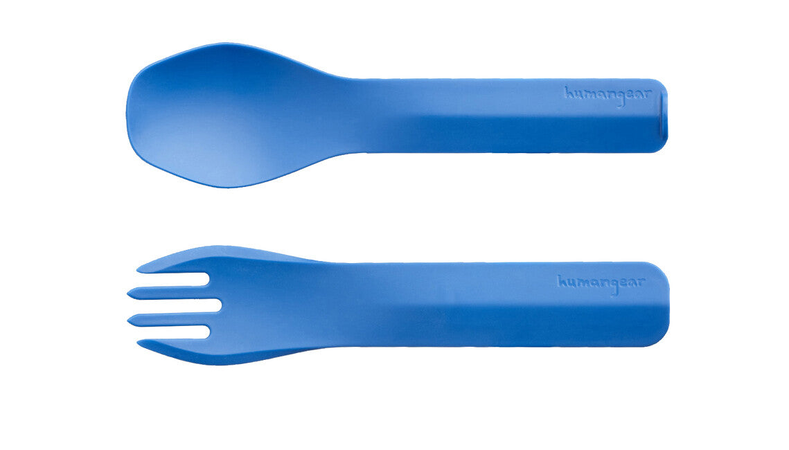 Humangear GoBites DUO Utensils, Blue