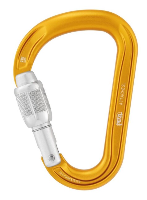 Petzl Attache HMS Carabiner, Yellow