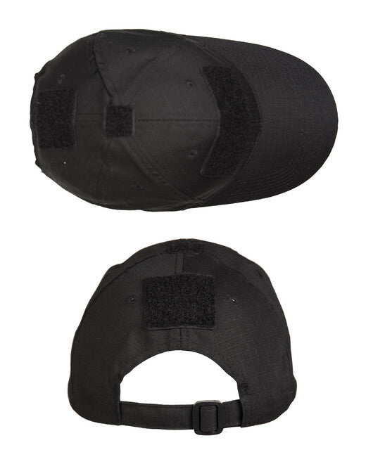Mil-Tec Tactical Rip-Stop Cap, Black