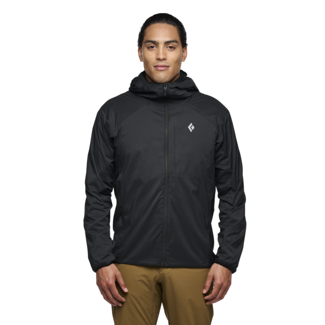 Black Diamond Women's Men's Softshell Jacket Alpine Start Insulated Hoody, Black