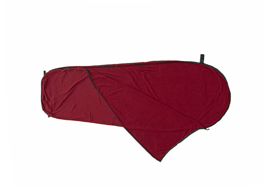 Origin Outdoors Microfleece Sleeping Bag Liner Mummy Shape, Burgundy
