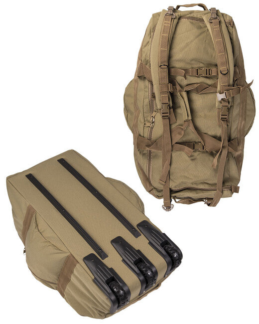 Mil-Tec Rolling Bag/Backpack, Coyote