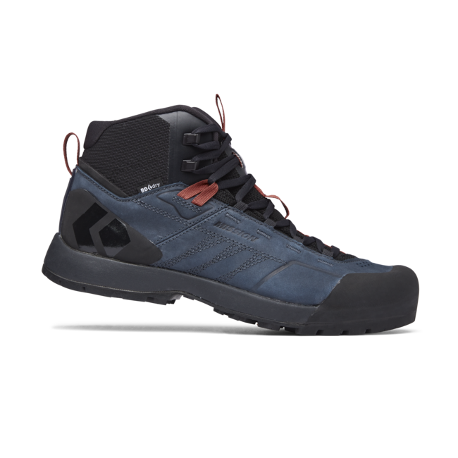 Black Diamond Mission Mid Waterproof Approach Men's Shoes, Eclipse-Red Rock