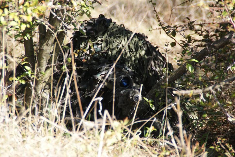 MFH Ghillie Jackal maskovací komplet, woodland