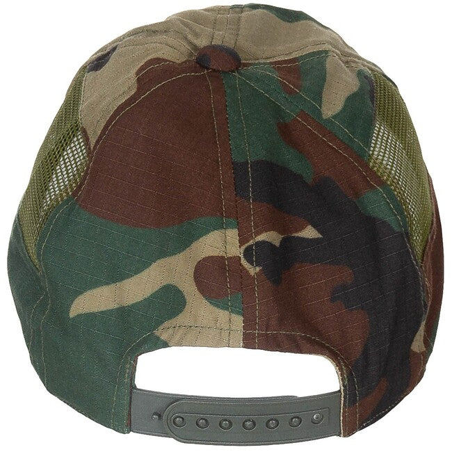 MFH Cap, Adjustable, Mesh Panels, Woodland