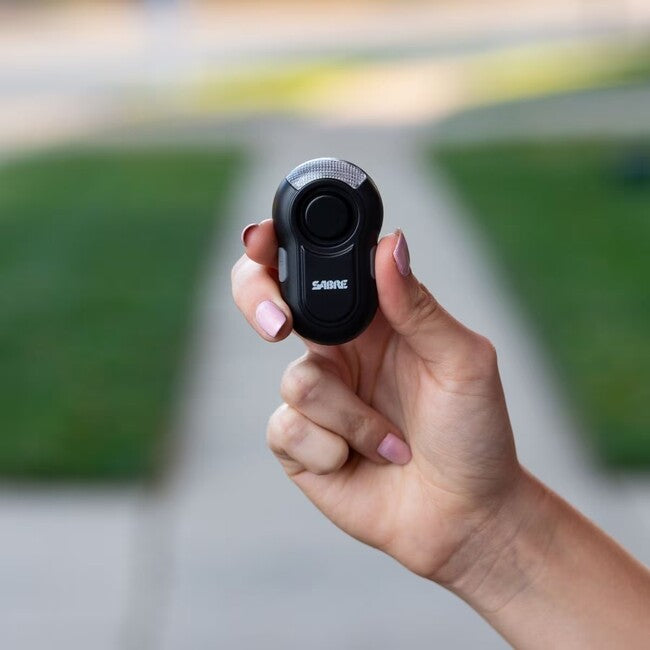 SABRE RED Personal Alarm Clip-On LED 120db, Black
