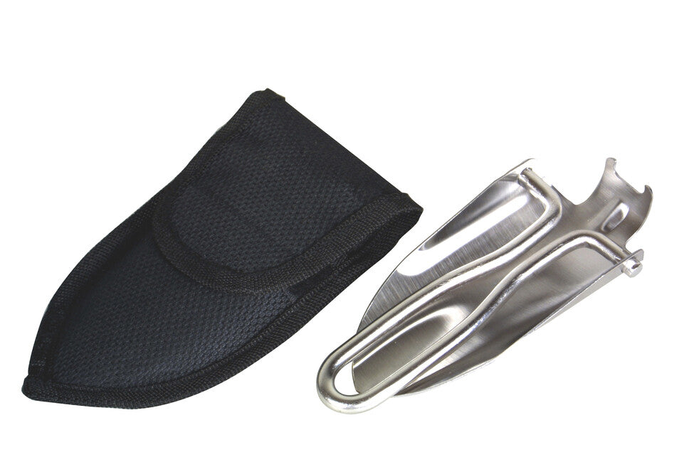 BasicNature Folding Shovel, Stainless Steel