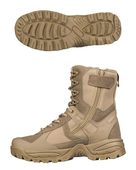 Mil-Tec Patrol Boots with Zip, Coyote Brown