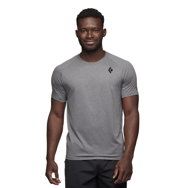 Black Diamond Lightwire Tech Men's Short Sleeve T-Shirt, Steel Grey