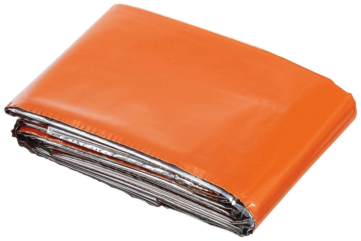 MFH núdzová deka, strieborná a oranžová