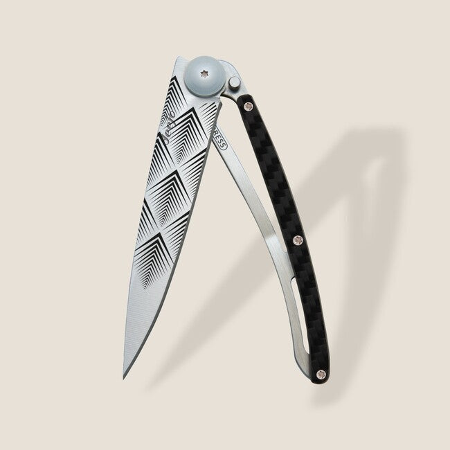Deejo Tattoo Fiber Art Déco Folding Knife