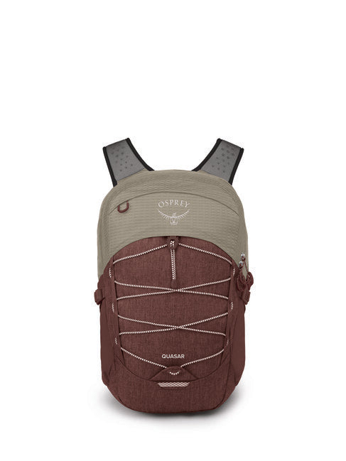 Osprey Quasar 28 City Backpack, Sawdust Tan/Raisin Red