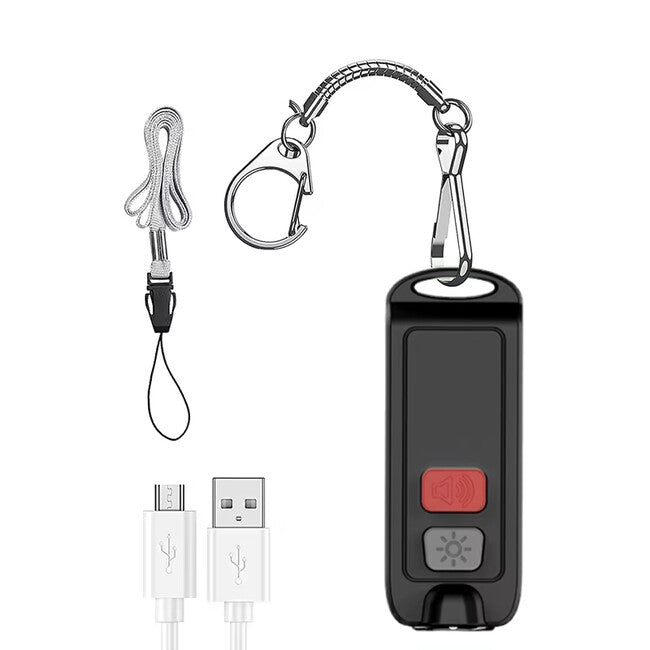 W&G SHIELD SOS Personal Alarm with LED Light and Activation Button, White