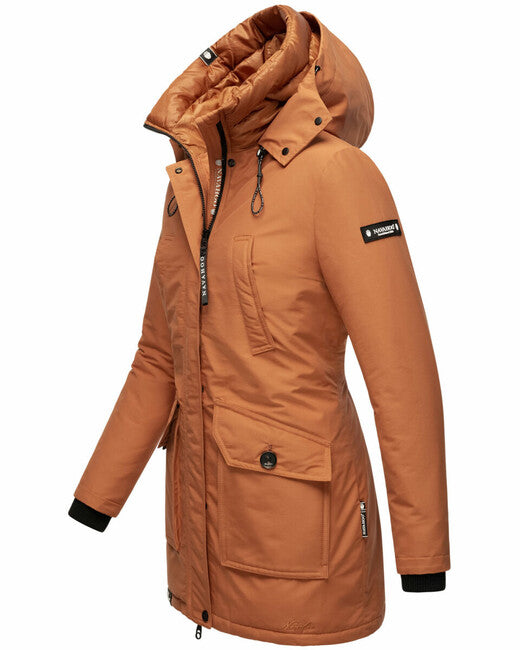 Navahoo Women's Winter Jacket with Hood Blizzardstorm, Cinnamon