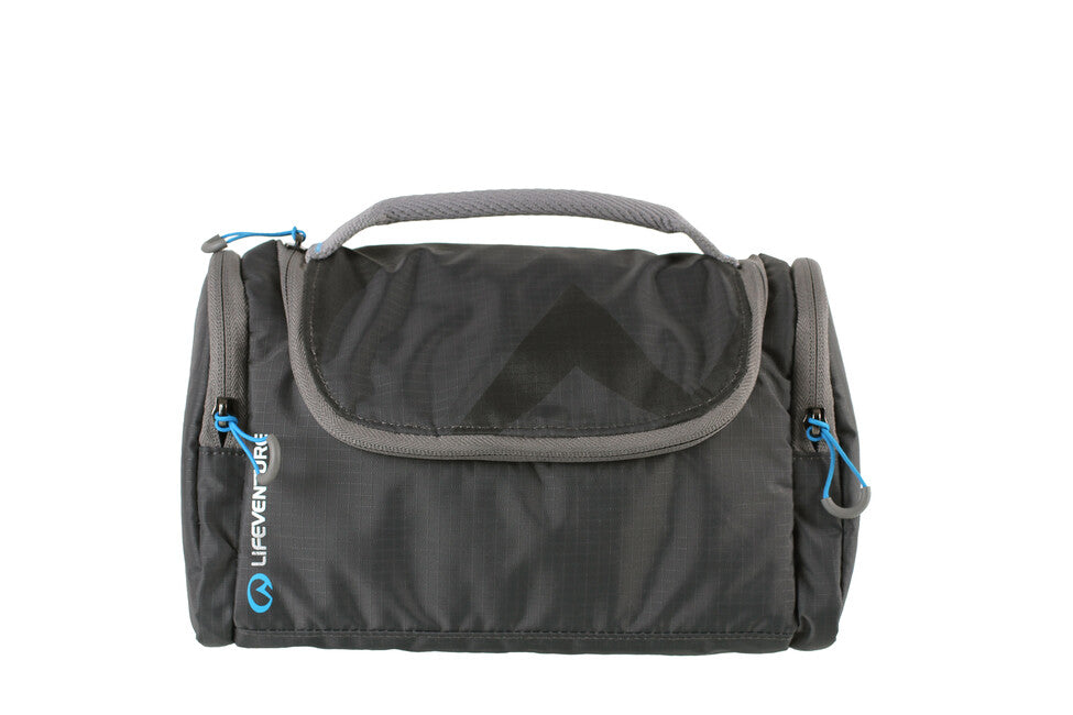 Lifeventure Holdall Nylon Wash Bag with Removable Mirror, Grey