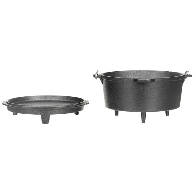 Fox Outdoor Dutch Oven Camping Pot, Cast Iron, 3.8L