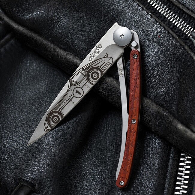 Deejo Tattoo Racing Car Folding Knife