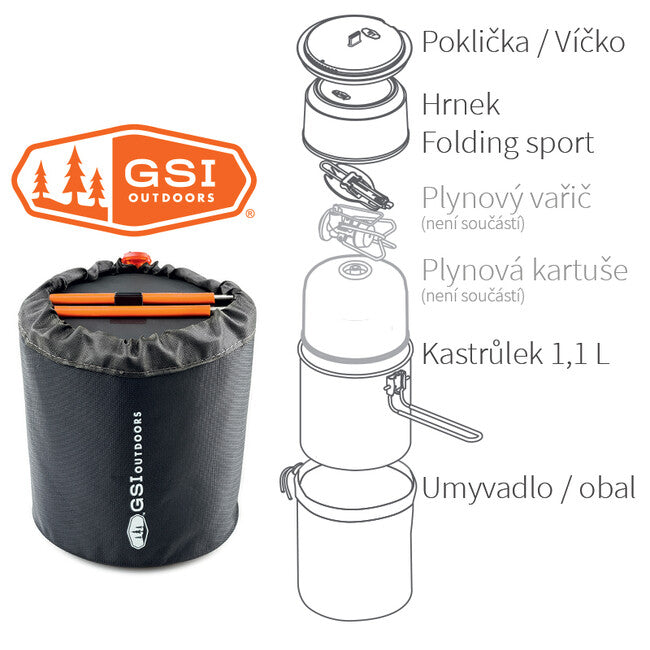 GSI Outdoors Halulite Soloist Compact Cookware Set 1.1 L