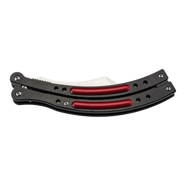 Herbertz Folding Knife 10.5cm, Aluminum, Black-Red