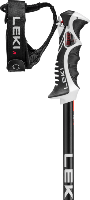LEKI Bold Lite S Ski Poles, Dark Anthracite-Bright Red-Black