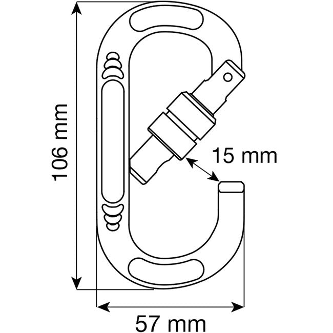CAMP Oval Carabiner Screw Lock
