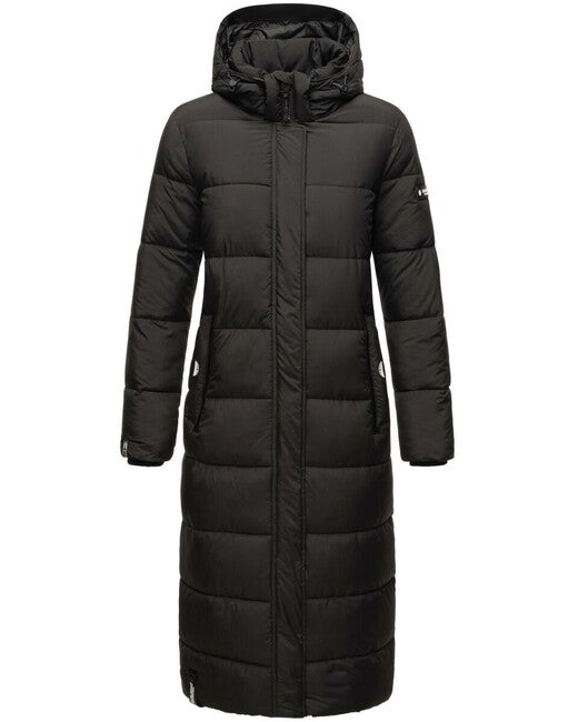 Navahoo Women's Long Winter Jacket with Hood Isalie, Black