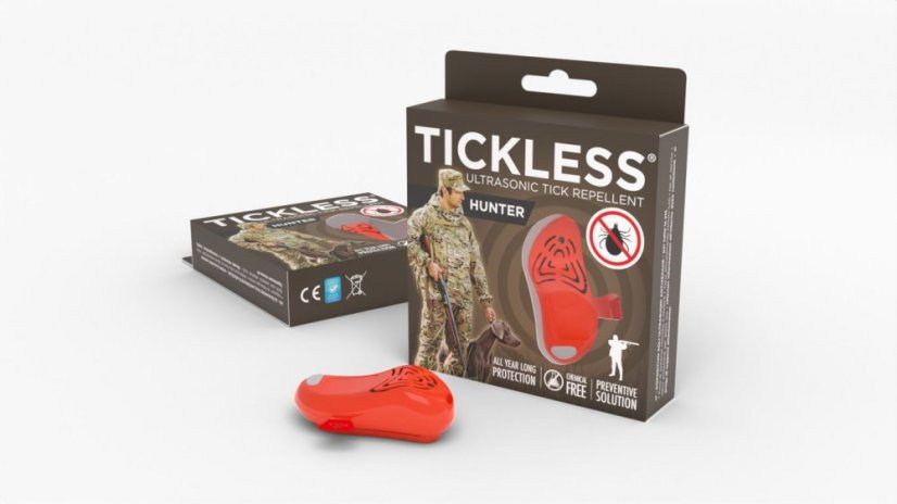 Tickless Ultrazvukový odpudzovač proti kliešťom Hunter, oranžová