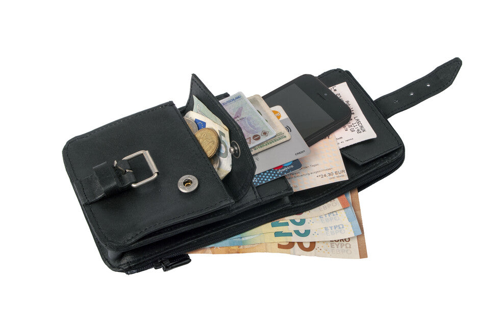 BasicNature Safe Black Waist Bag Belt