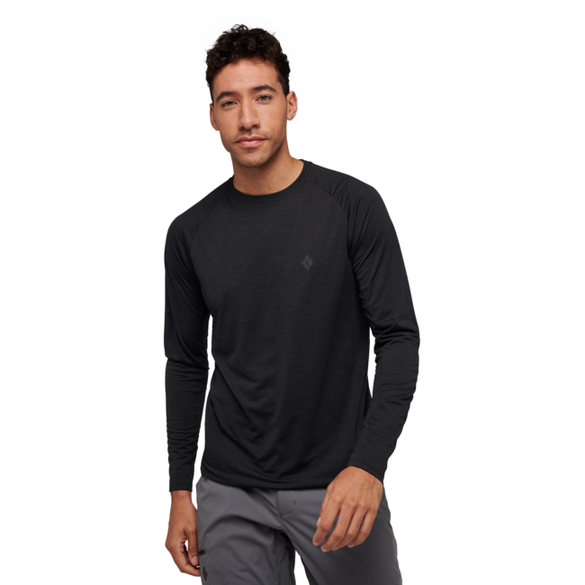 Black Diamond Lightwire Tech Men's Long Sleeve T-Shirt, Black