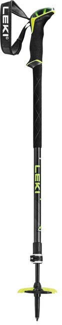 LEKI Guide 2 Ski Mountaineering Poles, Black/Neon Yellow/Dark Anthracite