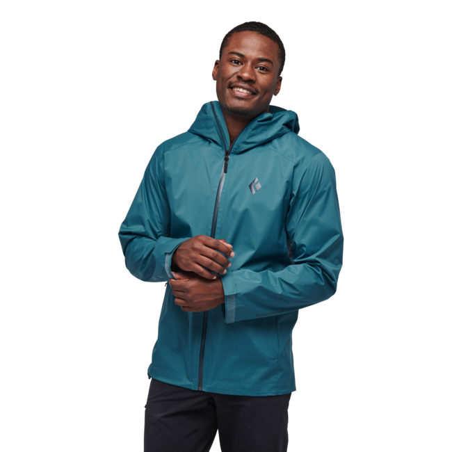 Black Men's Diamond Women's Stormline Stretch Rain Shell, Creek Blue