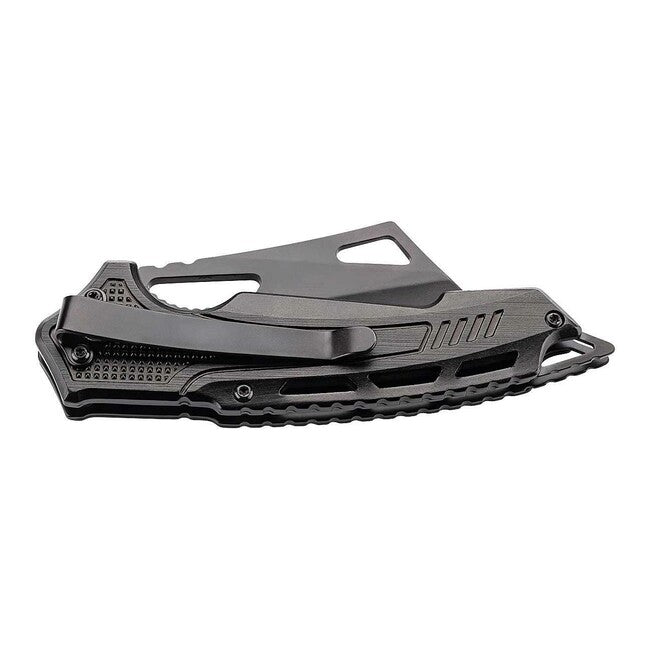 Herbertz One-Hand Pocket Knife 8cm, Anodized Aluminum, Blue-Black