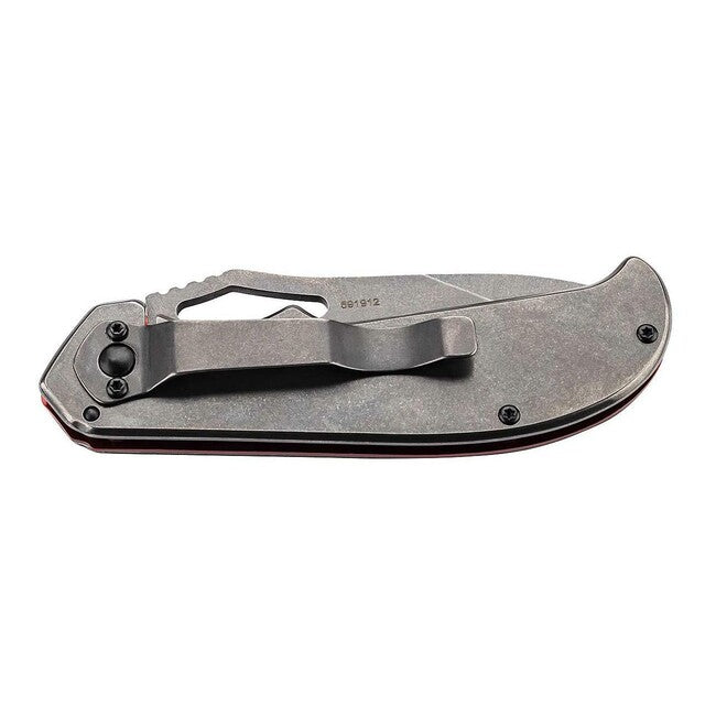 Herbertz Single-Hand Robust Pocket Knife 9cm, Stainless Steel, Skull