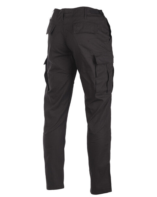 Mil-Tec US BDU SLIM FIT Field Rip-Stop Pants, Black
