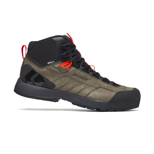 Black Diamond Mission Mid Waterproof Approach Men's Shoes, Walnut-Octane