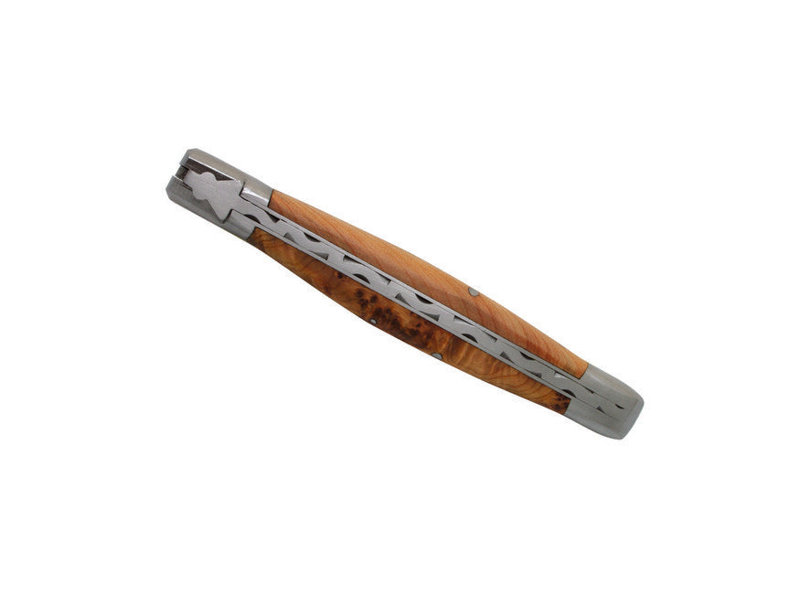 Laguiole DUB070 Pocket Knife, 12cm Blade, Damascus Steel, Juniper Handle