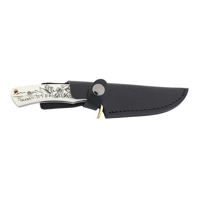 Herbertz Enten opaskový nôž, 10,3cm Drop Point, plast, motív kačice