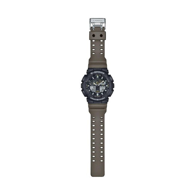 Casio G-Shock GA-100TU-1A3ER Watch, Black/Brown