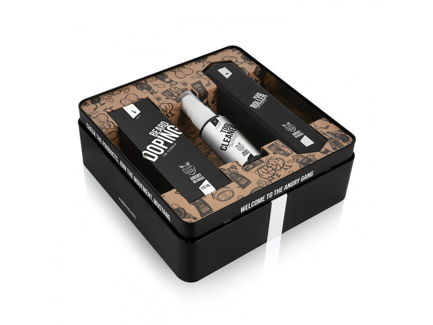 Angry Beards Beard & Mustache Growth Roller & Doping Set